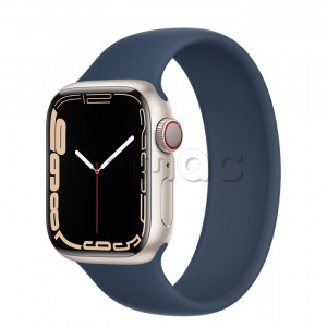 Купить Apple Watch Series 7 // 41мм GPS + Cellular // Корпус из алюминия цвета «сияющая звезда», монобраслет цвета «синий омут»
