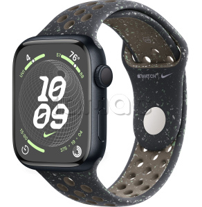 Купить Apple Watch Series 9 // 41мм GPS // Корпус из алюминия цвета "темная ночь", спортивный ремешок Nike цвета "полуночное небо"