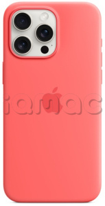 Силиконовый чехол MagSafe для iPhone 15 Pro Max, цвет "розовая гуава"