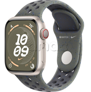 Купить Apple Watch Series 9 // 41мм GPS+Cellular // Корпус из алюминия цвета "сияющая звезда", спортивный ремешок Nike цвета "карго хаки"