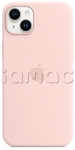 Силиконовый чехол MagSafe для iPhone 14, цвет Chalk Pink/Розовый мел