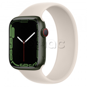 Купить Apple Watch Series 7 // 45мм GPS + Cellular // Корпус из алюминия зеленого цвета, монобраслет цвета «сияющая звезда»