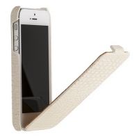 Чехол для iPhone 5s Borofone Crocodile flip Leather case White
