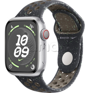 Купить Apple Watch Series 9 // 41мм GPS+Cellular // Корпус из алюминия серебристого цвета, спортивный ремешок Nike цвета "полуночное небо"