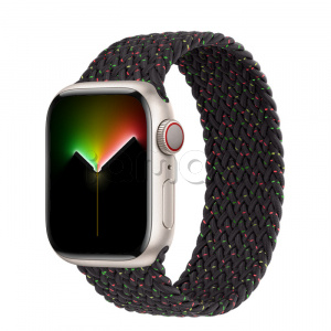 Купить Apple Watch Series 7 // 41мм GPS + Cellular // Корпус из алюминия цвета «сияющая звезда», плетёный монобраслет цвета «Black Unity»