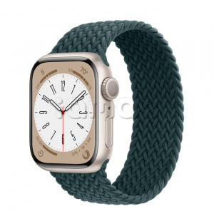 Купить Apple Watch Series 8 // 41мм GPS // Корпус из алюминия цвета "сияющая звезда", плетёный монобраслет цвета "тропический лес"