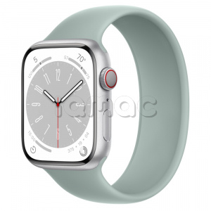 Купить Apple Watch Series 8 // 45мм GPS + Cellular // Корпус из алюминия серебристого цвета, монобраслет цвета "суккулент"