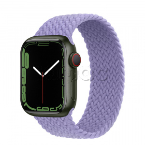 Купить Apple Watch Series 7 // 41мм GPS + Cellular // Корпус из алюминия зеленого цвета, плетёный монобраслет цвета «английская лаванда»