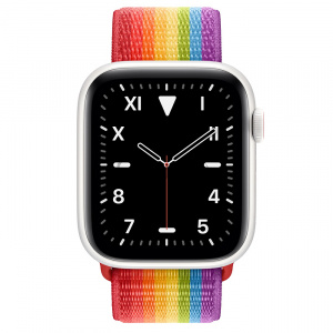 Купить Apple Watch Series 5 // 44мм GPS + Cellular // Корпус из керамики, спортивный браслет радужного цвета
