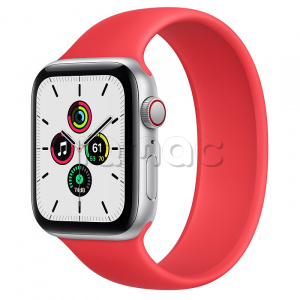 Купить Apple Watch SE // 44мм GPS + Cellular // Корпус из алюминия серебристого цвета, монобраслет цвета (PRODUCT)RED (2020)