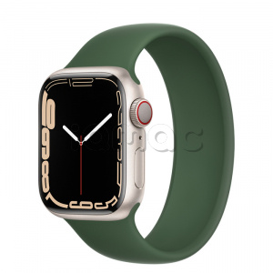 Купить Apple Watch Series 7 // 41мм GPS + Cellular // Корпус из алюминия цвета «сияющая звезда», монобраслет цвета «зелёный клевер»