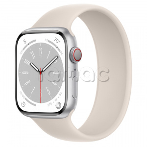Купить Apple Watch Series 8 // 45мм GPS + Cellular // Корпус из алюминия серебристого цвета, монобраслет цвета "сияющая звезда"