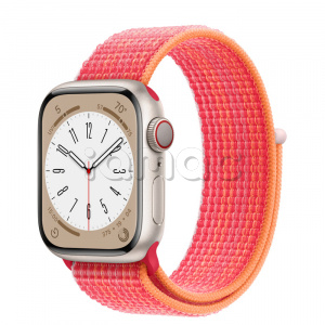 Купить Apple Watch Series 8 // 41мм GPS + Cellular // Корпус из алюминия цвета "сияющая звезда", спортивный браслет цвета (PRODUCT)RED