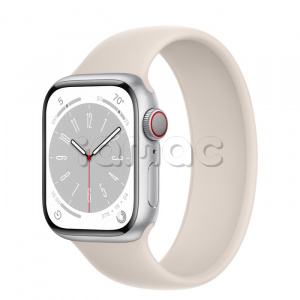 Купить Apple Watch Series 8 // 41мм GPS + Cellular // Корпус из алюминия серебристого цвета, монобраслет цвета "сияющая звезда"