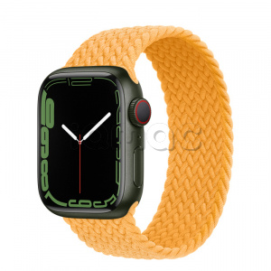 Купить Apple Watch Series 7 // 41мм GPS + Cellular // Корпус из алюминия зеленого цвета, плетёный монобраслет цвета «спелый маис»