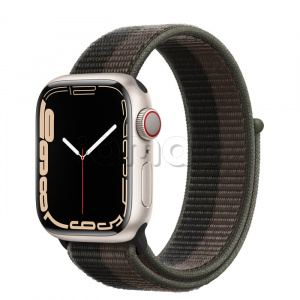 Купить Apple Watch Series 7 // 41мм GPS + Cellular // Корпус из алюминия цвета «сияющая звезда», спортивный браслет цвета «сумрачный торнадо/серый»