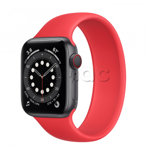 Купить Apple Watch Series 6 // 40мм GPS + Cellular // Корпус из алюминия цвета "серый космос", монобраслет цвета (PRODUCT)RED