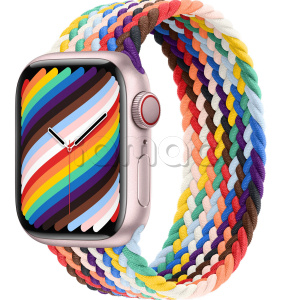 Купить Apple Watch Series 9 // 41мм GPS+Cellular // Корпус из алюминия розового цвета, плетёный монобраслет цвета Pride Edition