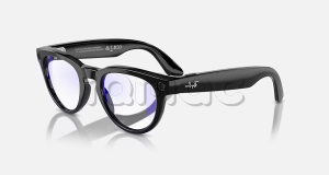 Купить Умные очки Ray-Ban Stories Headliner (Черная глянцевая оправа, прозрачно-синие линзы)