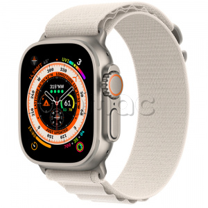 Купить Apple Watch Ultra // 49мм GPS + Cellular // Корпус из титана, ремешок Alpine Loop цвета «сияющая звезда», S
