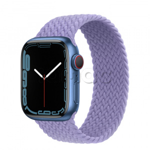 Купить Apple Watch Series 7 // 41мм GPS + Cellular // Корпус из алюминия синего цвета, плетёный монобраслет цвета «английская лаванда»