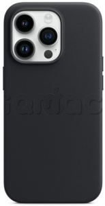 Кожаный чехол MagSafe для iPhone 14 Pro, цвет Midnight/Темная ночь