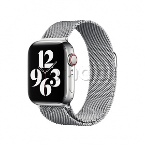 40мм Миланский сетчатый браслет серебристого цвета для Apple Watch