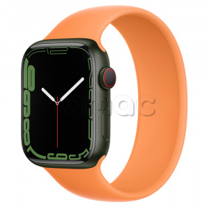 Купить Apple Watch Series 7 // 45мм GPS + Cellular // Корпус из алюминия зеленого цвета, монобраслет цвета «весенняя мимоза»
