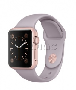 Купить Apple Watch Sport 38 мм, алюминий цвета «розовое золото», сиреневый спортивный ремешок