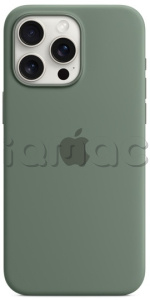 Силиконовый чехол MagSafe для iPhone 15 Pro, цвет "зеленый кипарис"