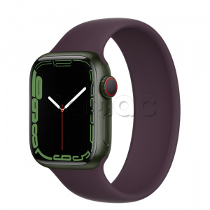Купить Apple Watch Series 7 // 41мм GPS + Cellular // Корпус из алюминия зеленого цвета, монобраслет цвета «тёмная вишня»