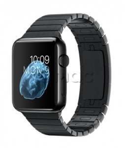 Купить Apple Watch 42 мм, нержавеющая сталь "чёрный космос", блочный браслет "чёрный космос"