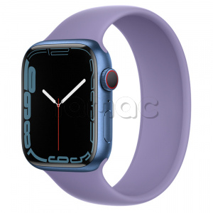 Купить Apple Watch Series 7 // 45мм GPS + Cellular // Корпус из алюминия синего цвета, монобраслет цвета «английская лаванда»
