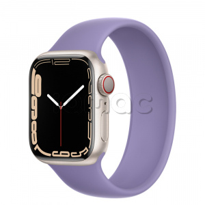 Купить Apple Watch Series 7 // 41мм GPS + Cellular // Корпус из алюминия цвета «сияющая звезда», монобраслет цвета «английская лаванда»