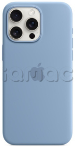 Силиконовый чехол MagSafe для iPhone 15 Pro, цвет "синяя зима"