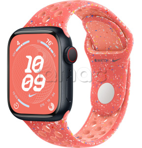 Купить Apple Watch Series 9 // 41мм GPS+Cellular // Корпус из алюминия цвета "темная ночь", спортивный ремешок Nike цвета "волшебный уголек"