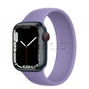 Купить Apple Watch Series 7 // 41мм GPS + Cellular // Корпус из алюминия цвета «тёмная ночь», монобраслет цвета «английская лаванда»