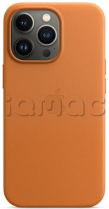 Кожаный чехол MagSafe для iPhone 13 Pro Max, цвет «золотистая охра»