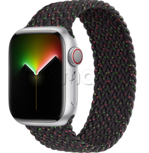 Купить Apple Watch Series 9 // 41мм GPS+Cellular // Корпус из алюминия серебристого  цвета, плетёный монобраслет цвета Black Unity