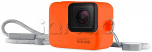 Купить Чехол + ремешок для камеры GoPro HERO5/6/7/2018 (Sleeve + Lanyard), Hyper Orange