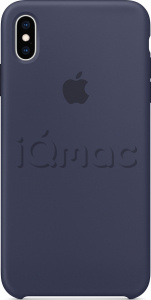 Силиконовый чехол для iPhone Xs Max, тёмно-синий цвет, оригинальный Apple