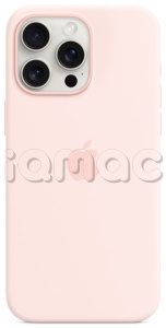 Силиконовый чехол MagSafe для iPhone 15 Pro, светло-розовый цвет