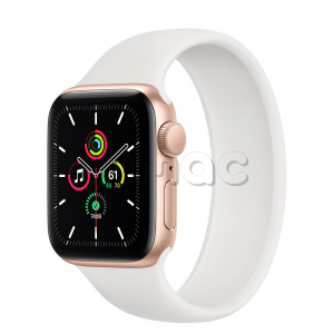 Купить Apple Watch SE // 40мм GPS // Корпус из алюминия золотого цвета, монобраслет белого цвета (2020)