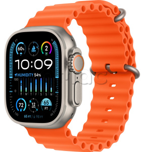 Купить Apple Watch Ultra 2 // 49мм GPS + Cellular // Корпус из титана, ремешок Ocean Band оранжевого цвета