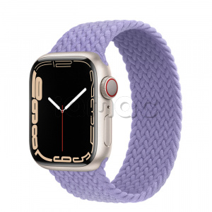 Купить Apple Watch Series 7 // 41мм GPS + Cellular // Корпус из алюминия цвета «сияющая звезда», плетёный монобраслет цвета «английская лаванда»