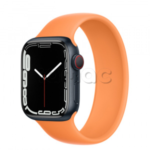 Купить Apple Watch Series 7 // 41мм GPS + Cellular // Корпус из алюминия цвета «тёмная ночь», монобраслет цвета «весенняя мимоза»