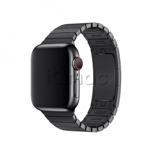 38/40мм Блочный браслет из нержавеющей стали цвета «чёрный космос» для Apple Watch