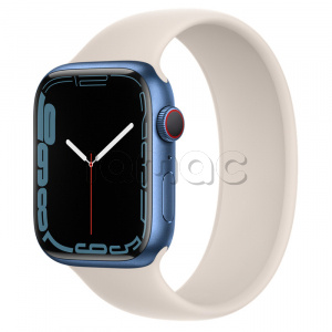 Купить Apple Watch Series 7 // 45мм GPS + Cellular // Корпус из алюминия синего цвета, монобраслет цвета «сияющая звезда»