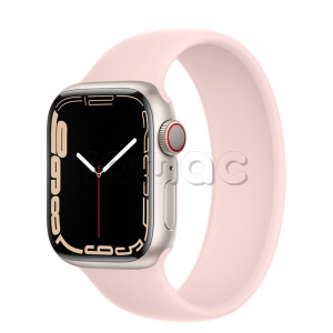 Купить Apple Watch Series 7 // 41мм GPS + Cellular // Корпус из алюминия цвета «сияющая звезда», монобраслет цвета «розовый мел»