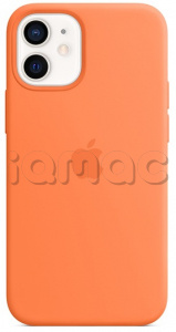 Силиконовый чехол MagSafe для iPhone 12, цвет «Кумкват»